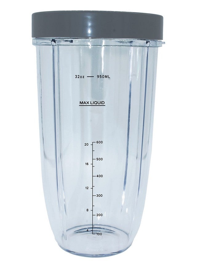 BLENDIN Replacement 32 Ounce Extra Large Cup Jar With Comfort Lip Ring Compatible With Nutribullet 600W 900W Nb 101B Nb 101S Nb 201 Nbr 0601 Nbr 1201 Nb9 1301 900 Pro Series Blenders  - Image 1