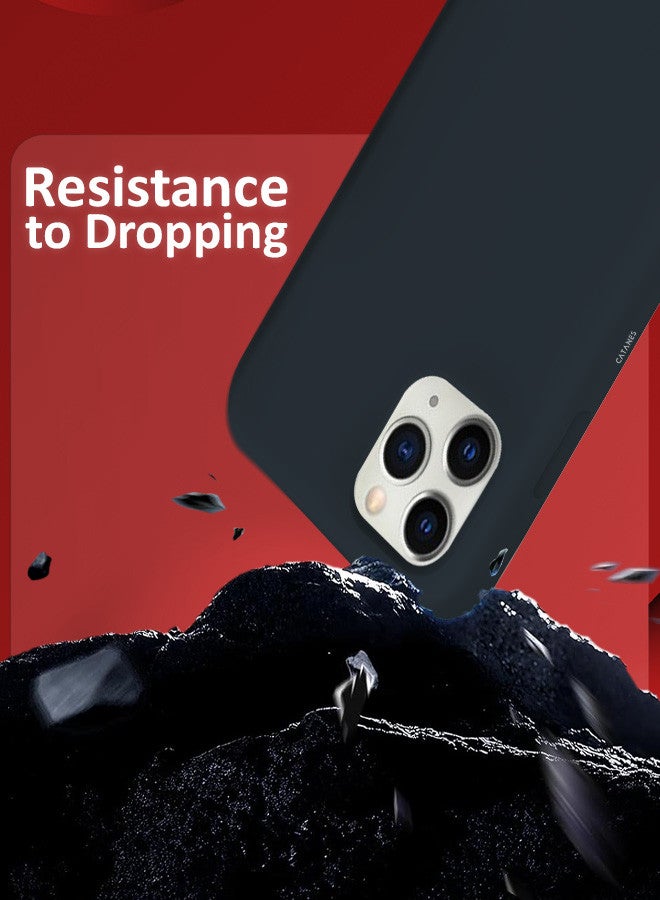 CATANES [for iPhone 11 Pro Max] 2 Pack Silicone Case and Camera Lens Protector Shockproof Protective Case Anti Scratch Smooth Case Cover/Black - Image 3