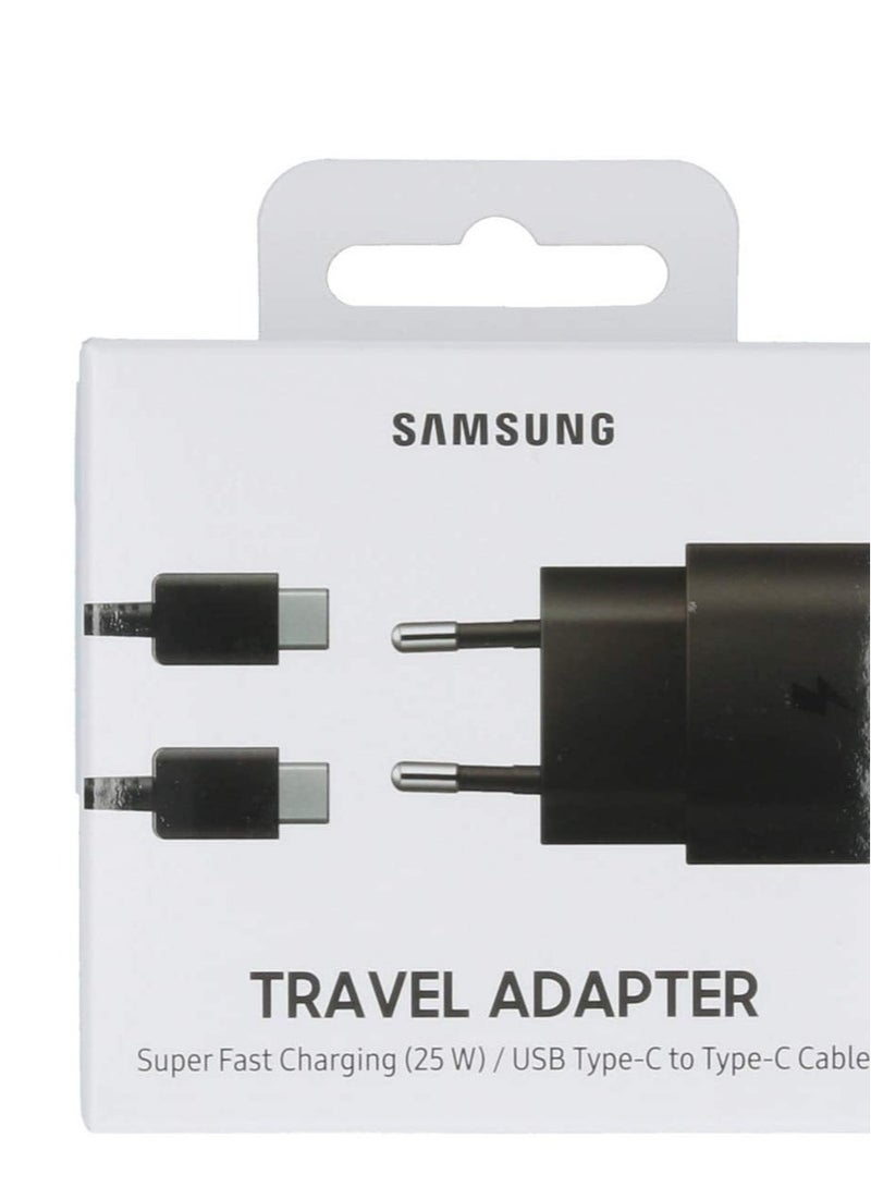 Samsung Original 25W Fast Charging USB-C Mobile Phone Mains Plug/Wall Charger, Genuine Samsung Charger Compatible with Galaxy Smartphones and Other USB Type C Devices – Black, - Image 1