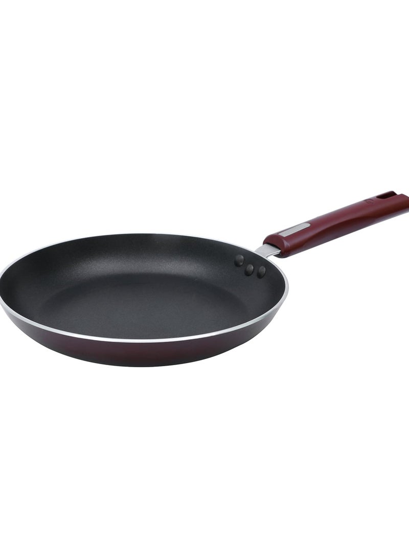 Nirlep Aluminium Fry Pan, 22cm, Maroon - Image 1