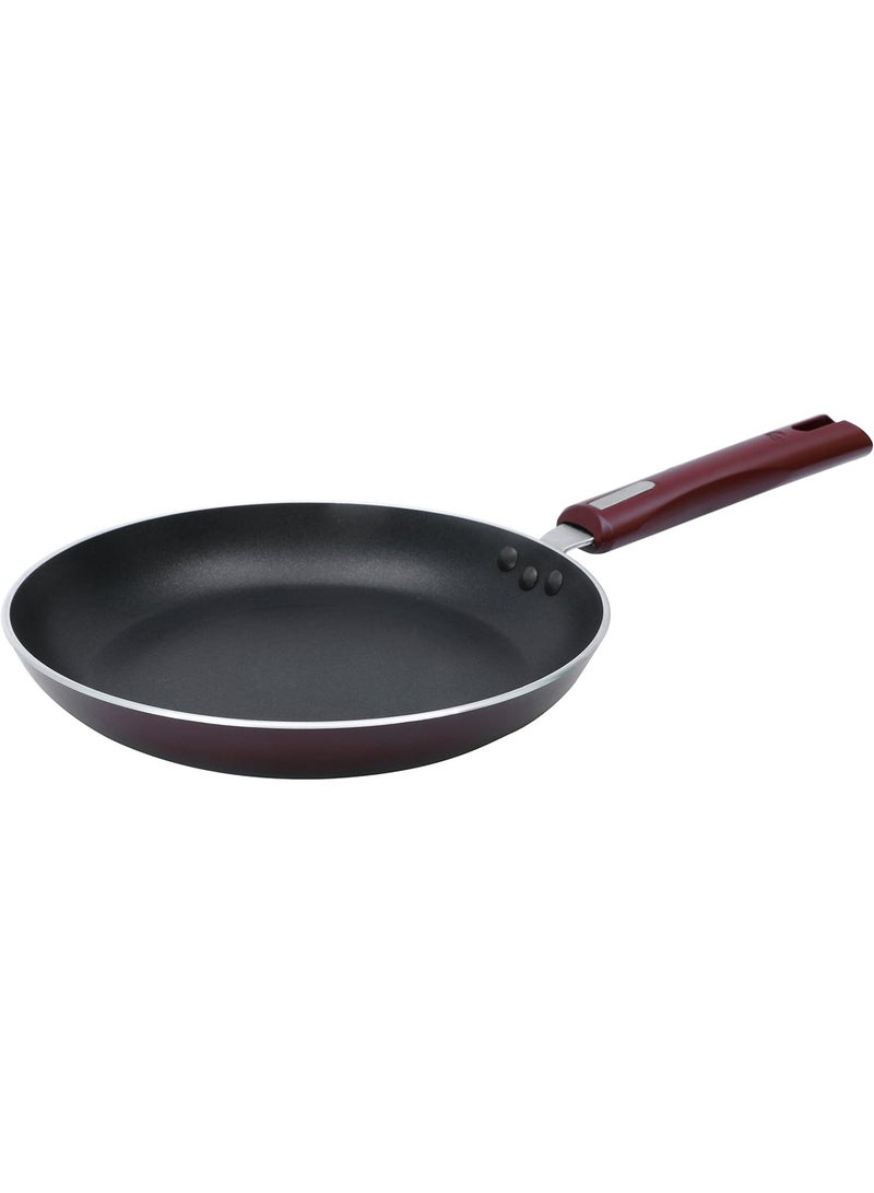 Nirlep Aluminium Fry Pan, 22cm, Maroon - Image 2
