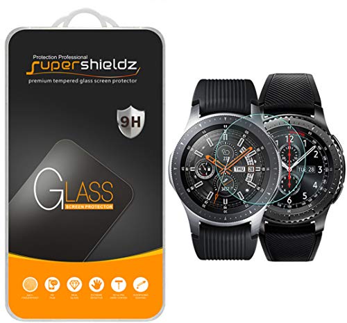 Supershieldz (2 Pack) Designed for Samsung Galaxy Watch (46mm) and Gear S3 Frontier Tempered Glass Screen Protector, Anti Scratch, Bubble Free - Image 2
