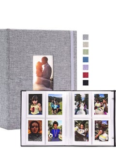 Mini for Polaroid Photo Album Book 208 Pocket 2x3 Inch Pictures for Fujifilm Instax Mini 7s 8 9 11 25 26 40 50s 90 Evo Z2300 Instant Camera, for Polaroid Snap (Grey)