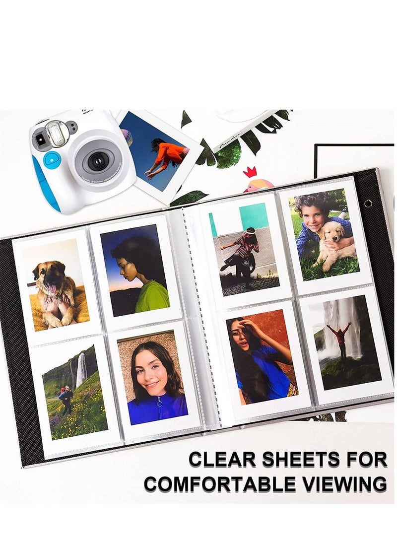 SYOSI - Mini for Polaroid Photo Album Book 208 Pocket 2x3 Inch Pictures for Fujifilm Instax Mini 7s 8 9 11 25 26 40 50s 90 Evo Z2300 Instant Camera, for Polaroid Snap (Grey) - Image 1