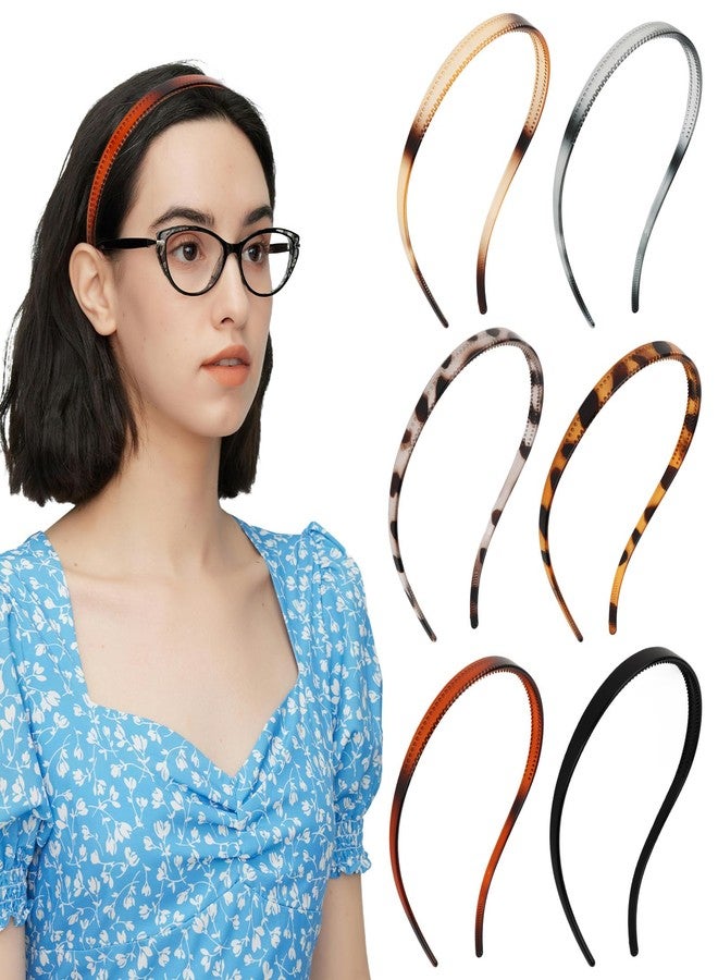 Ondder No Pressure Headbands for Women Glasses Wearers Comfortable Plastic Headbands with Teeth - Image 1