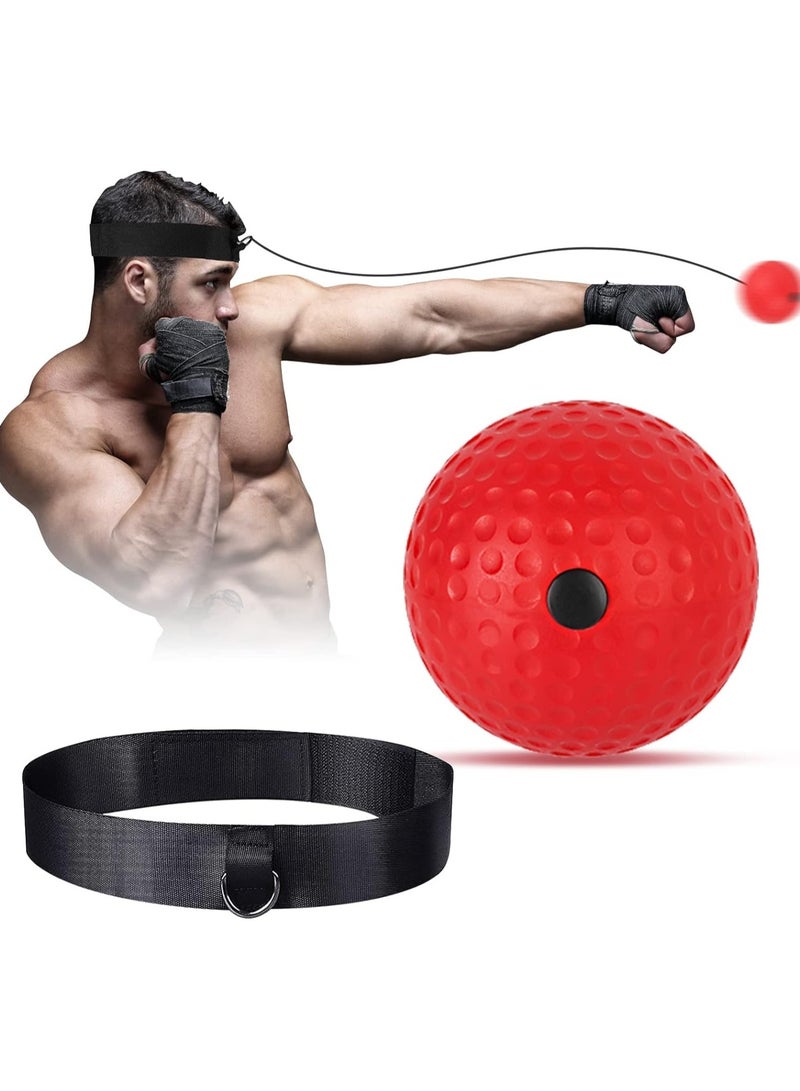 رات سو كرة رد الفعل في الملاكمة، كرة تدريب الملاكمة، كرة ملاكمة مع رباط الرأس، تدريب السرعة، مناسبة للكبار والأطفال، معدات الملاكمة لتدريب التنسيق بين اليدين والعينين واللياقة البدنية. - Image 1