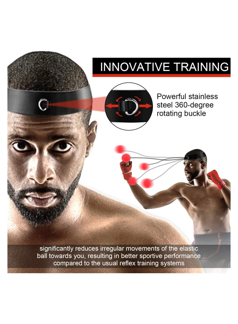 رات سو كرة رد الفعل في الملاكمة، كرة تدريب الملاكمة، كرة ملاكمة مع رباط الرأس، تدريب السرعة، مناسبة للكبار والأطفال، معدات الملاكمة لتدريب التنسيق بين اليدين والعينين واللياقة البدنية. - Image 2