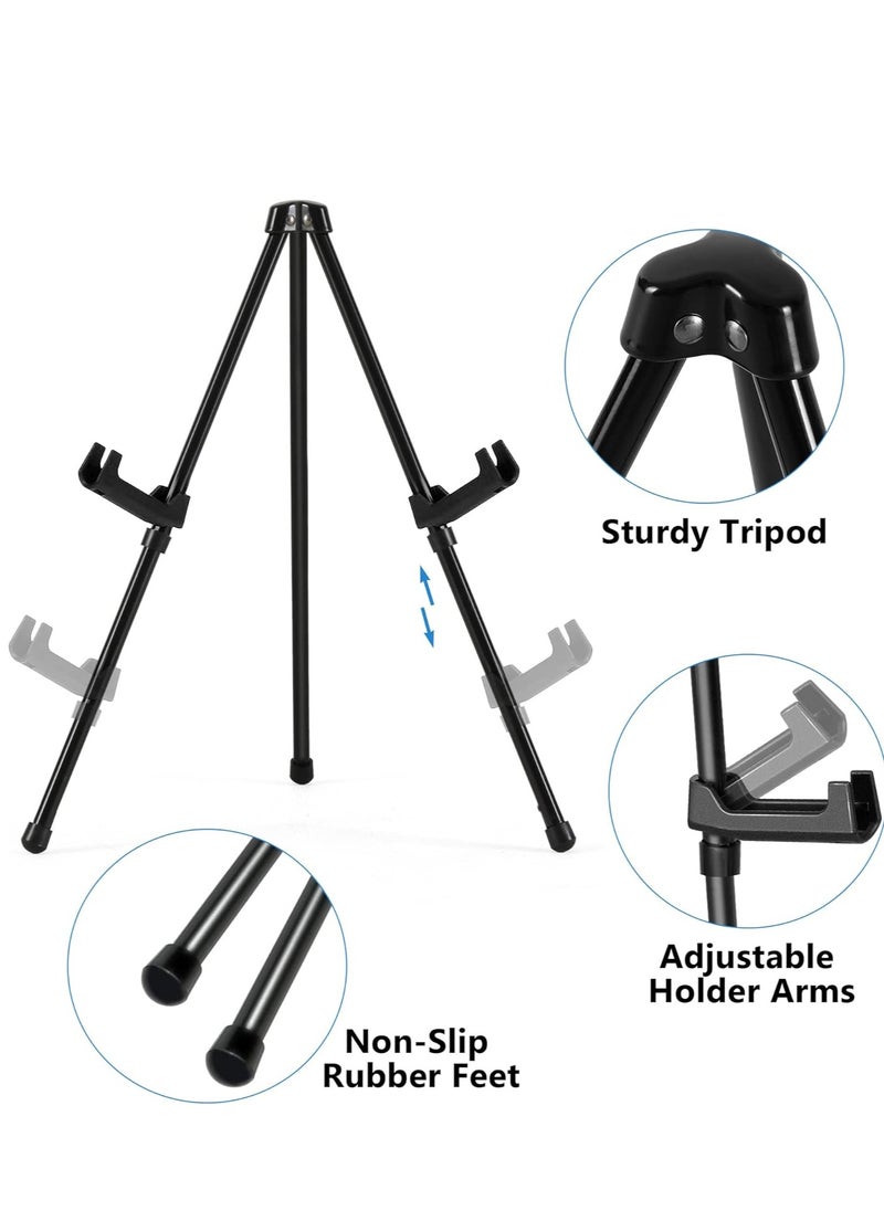SYOSI 14" High Tabletop Instant Display Easel - Black Steel Small Desktop Easel Stand with Adjustable Holders for Paintings, Posters and Store Signs(1 Pack)  - Image 5