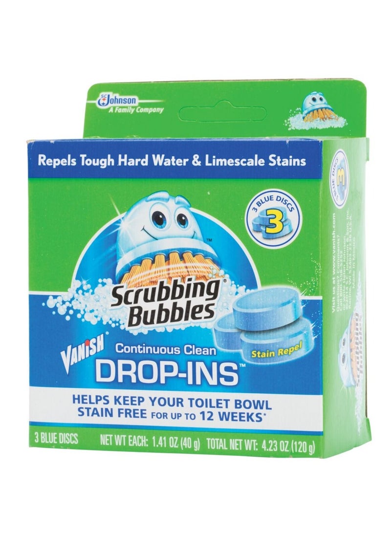 SC Johnson Scrubbing Bubbles 3-Piece Drop Ins Blue 4.23oz