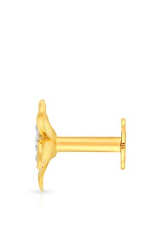 Malabar Gold and Diamonds دبوس أنف من الألماس الأصفر عيار 18 قيراط 750 MNGNNP0301YVS-G للنساء  - Image 3
