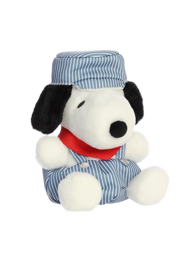 Aurora® Adorable Peanuts® Palm Pals™ Train Engineer Snoopy™ Stuffed Animal - Officially Licensed Toys for All Snoopy Fans - Nostalgic Gift for Adults and Birthday Celebrations - Blue 5 Inches - Image 1