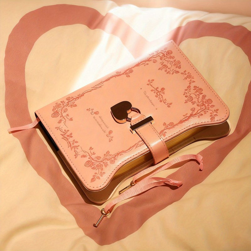 Purple Lockable Diary For Girls 360 Golden Edged Pages B6 Refillable Notebook - Image 4
