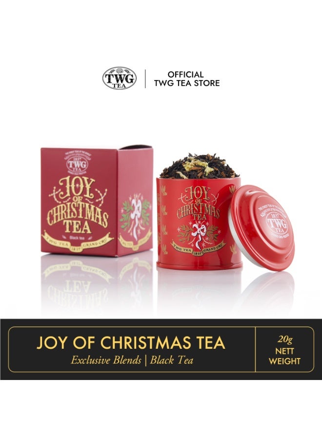 TWG Tea Joy of Christmas Tea, Loose Leaf Black Tea in Mini Haute Couture Tea Tin, 20g - Image 1