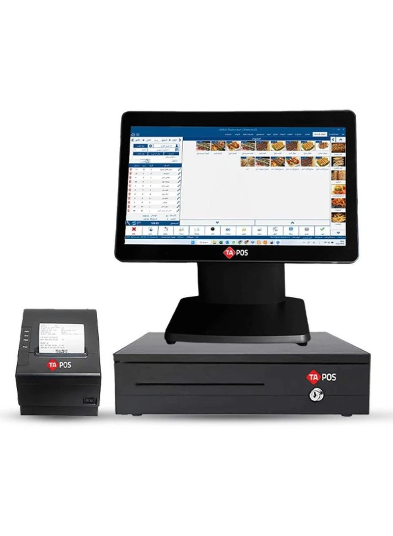 TA POS Touch screen cash register + cash drawer + thermal receipt printer