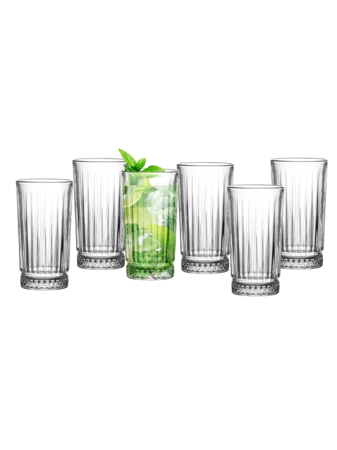 كويزين أرت Cuisine Art 6-Pieces Eva Hi-Ball Glass Set, 255ml