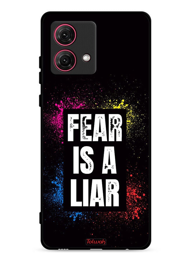 Tolwak Motorola Moto G84 5G Protective Case Cover Fear Is A Liar - Image 1