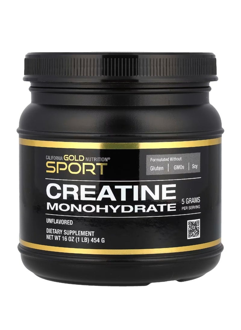 California Gold Nutrition - Sport Creatine Monohydrate Unflavored 1 lb (454 g) - Image 1