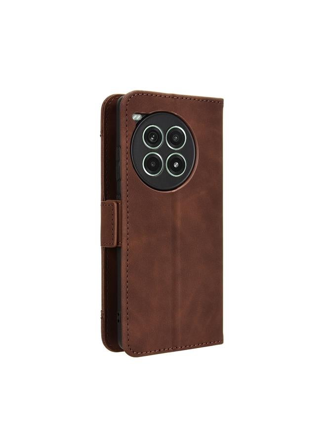 اس-توب جراب هاتف OnePlus Ace 3 Pro مصنوع من الجلد وملمس جلد العجل وفتحات للبطاقات - Image 3