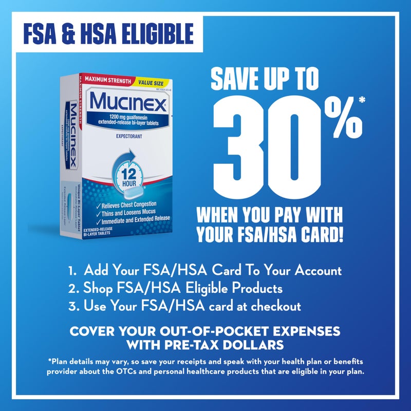 Mucinex 12 Hour Maximum Strength Extended-Release Tablets, 42 Tablets - Image 4