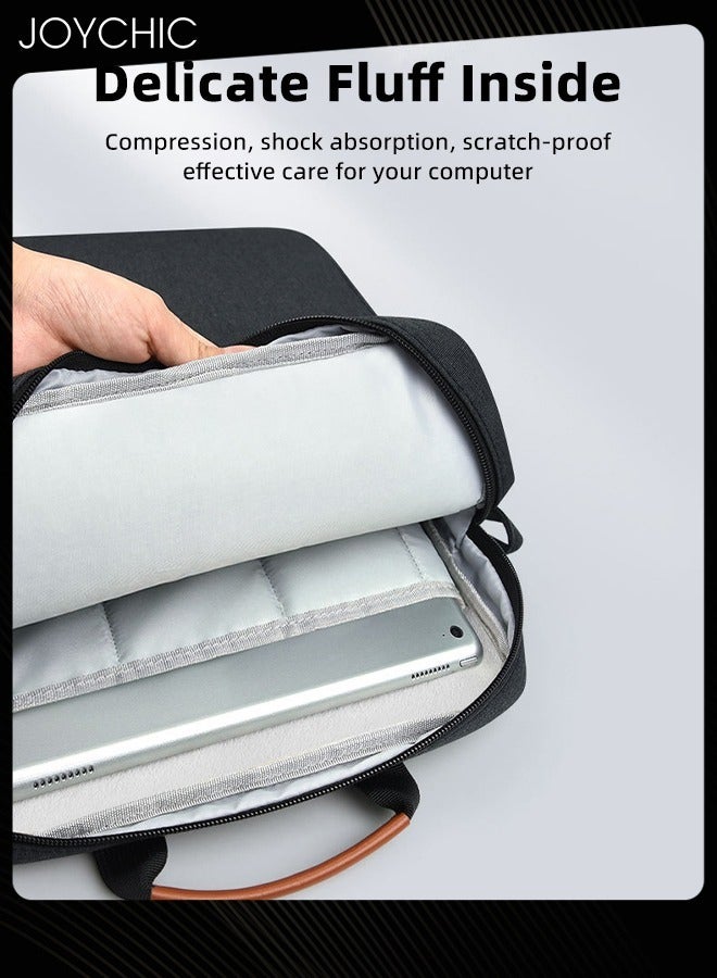 Joychic حقيبة حمل لوحي أكسفورد مقاومة للماء للأعمال، منظم ملحقات إلكترونية مقاوم للاهتراء مع جيوب يناسب 13 بوصة للرجال والنساء للمدرسة والمكتب والعمل - أسود - Image 2