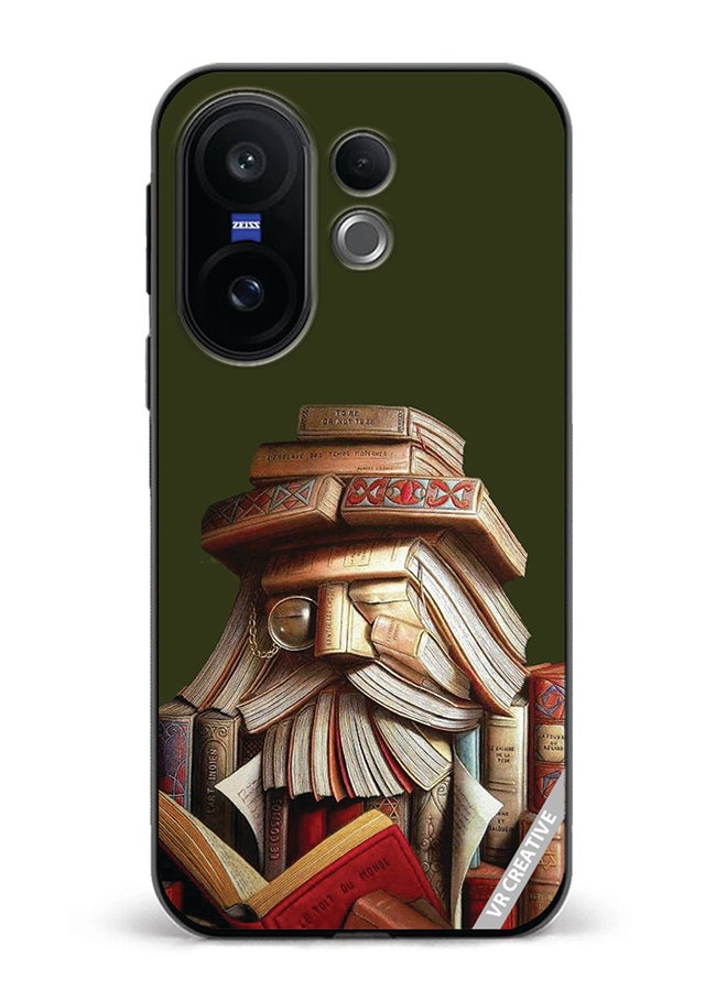 Protective Case Cover For Vivo X200 FE Books Design Multicolour