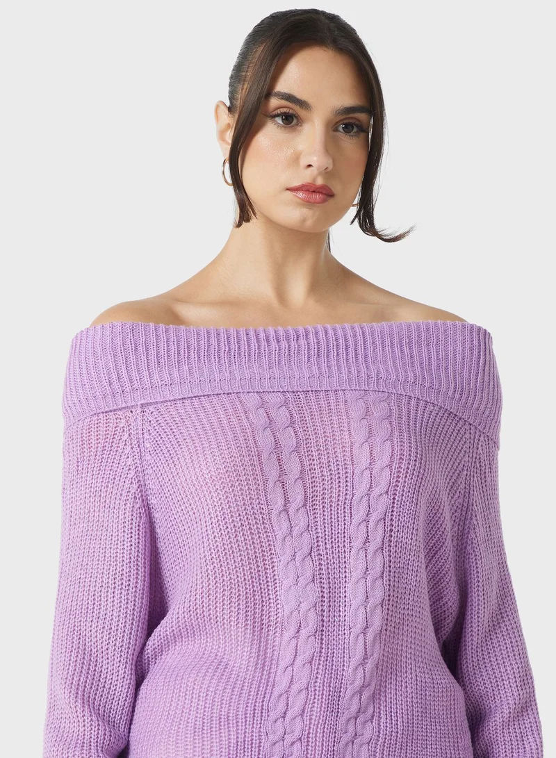 ELLA Off Shoulder Sweater