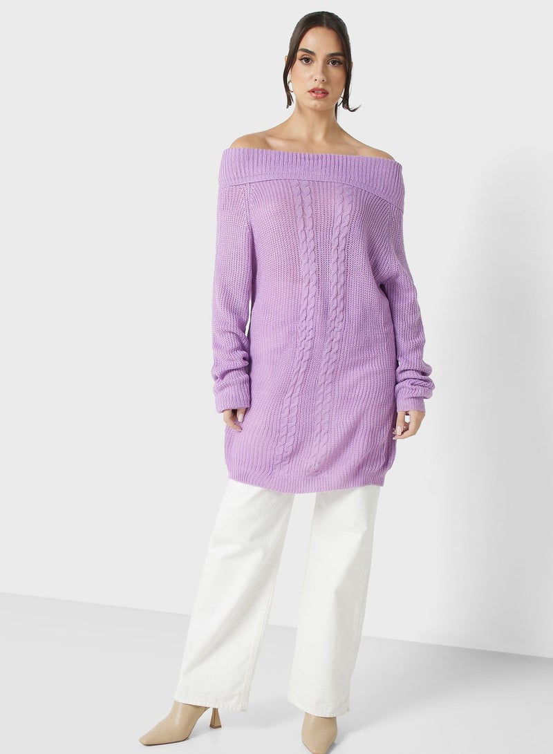 ELLA Off Shoulder Sweater - Image 4