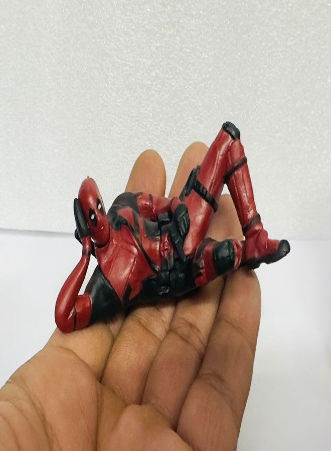 AUTO MT Dead Pool Action Figure PVC Model Movable Joint for Office Desk, Home Decor, Unique Decoration Action Figure for Car Interiors 3 Pieces - Image 3