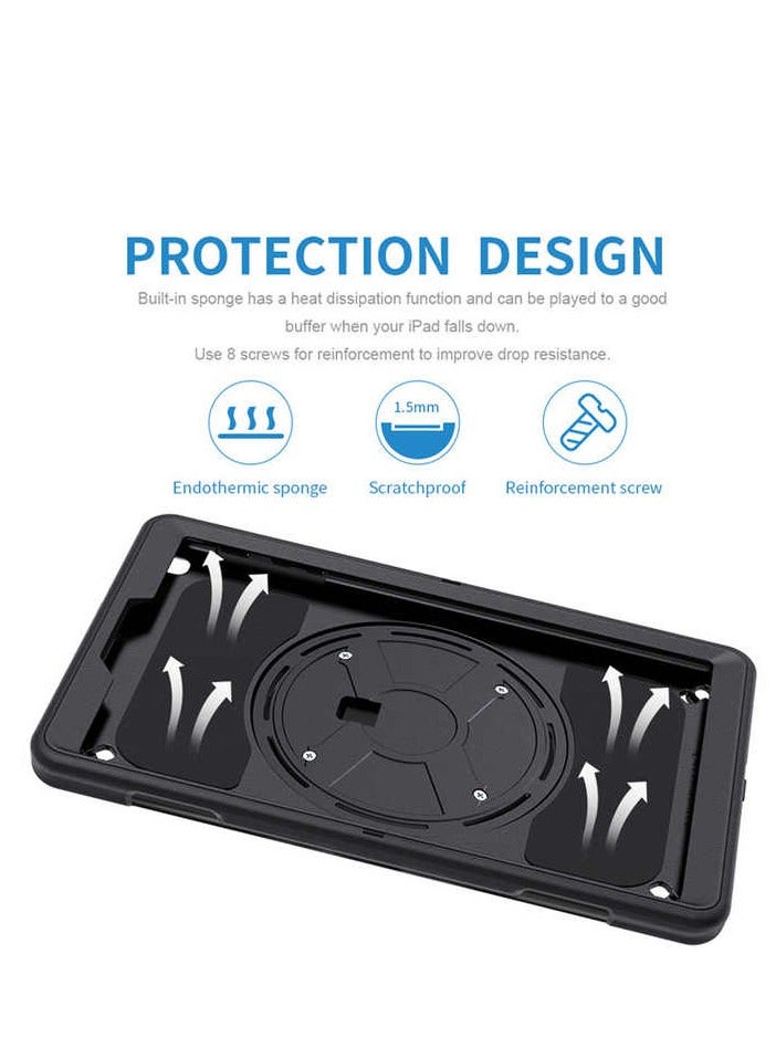 Compatible with Samsung Tab A 10.1Inch 2019 T510/T515 Shockproof case with 360 degree rotatable stand hand strap - Image 5