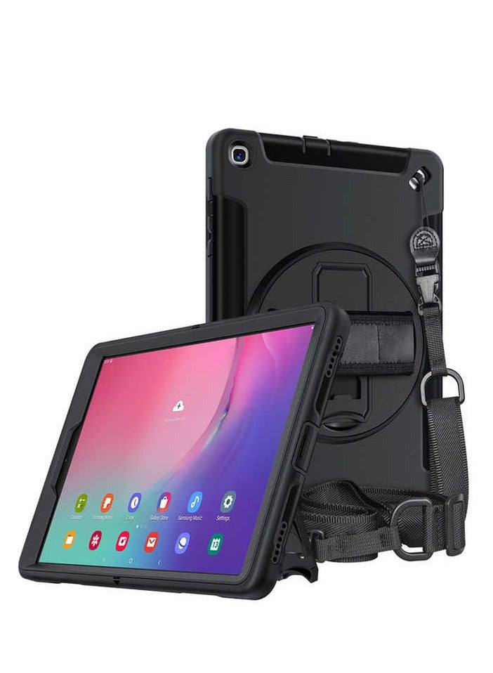 Compatible with Samsung Tab A 10.1Inch 2019 T510/T515 Shockproof case with 360 degree rotatable stand hand strap - Image 2