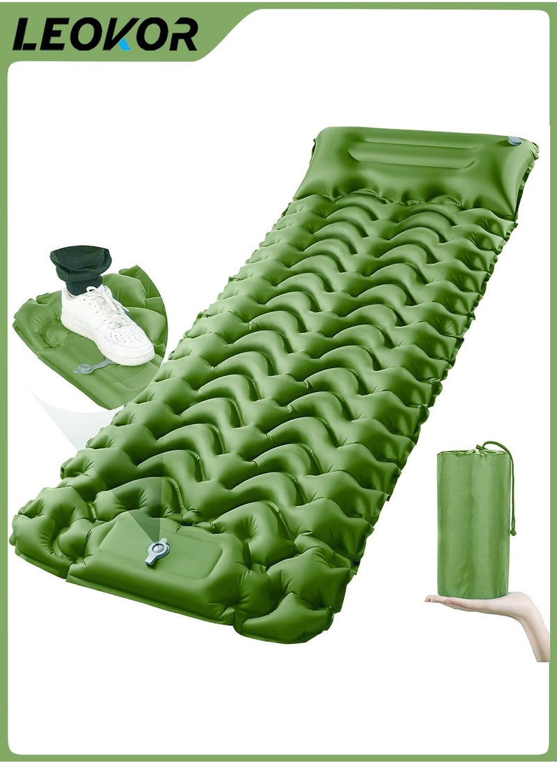 Camping Sleeping Pad,Extra Thickness 3.9 Inch Inflatable Sleeping Mat with Pillow Built-in Pump,Compact Ultralight Waterproof Camping Air Mattress,for Backpacking,Hiking,Tent (Olive-Green) - pzsku/Z513CC5B25D9E87EAA18FZ/45/_/1719311801/43610490-6840-4c5d-bb19-cbfdc171e772