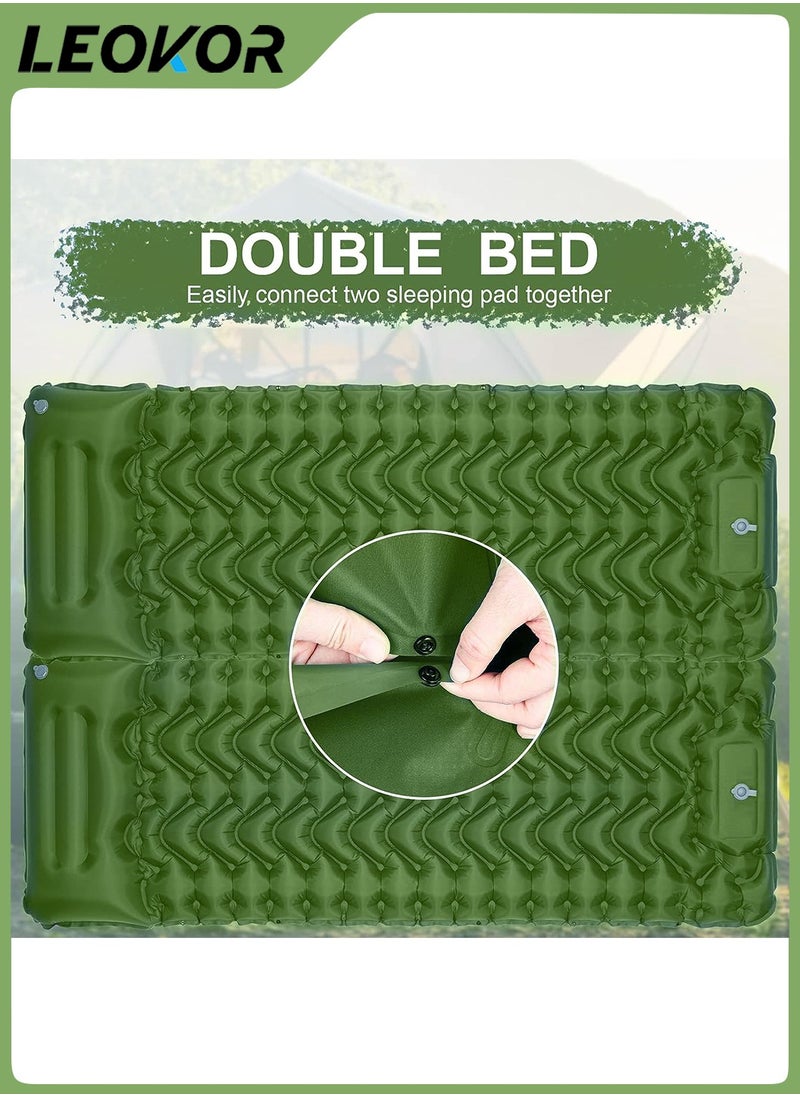 Camping Sleeping Pad,Extra Thickness 3.9 Inch Inflatable Sleeping Mat with Pillow Built-in Pump,Compact Ultralight Waterproof Camping Air Mattress,for Backpacking,Hiking,Tent (Olive-Green) - pzsku/Z513CC5B25D9E87EAA18FZ/45/_/1719311845/f4988739-3f27-463b-877f-7b3b32101935