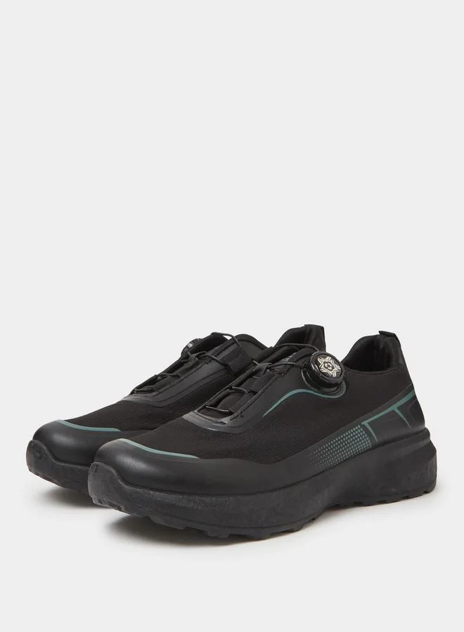 Styli Black Quick Lock casual Shoes