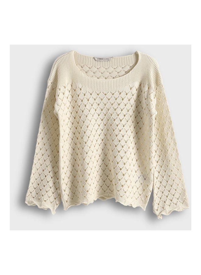 LC WAIKIKI Crew Neck Long Sleeve Women's Knitwear Sweater - Image 1