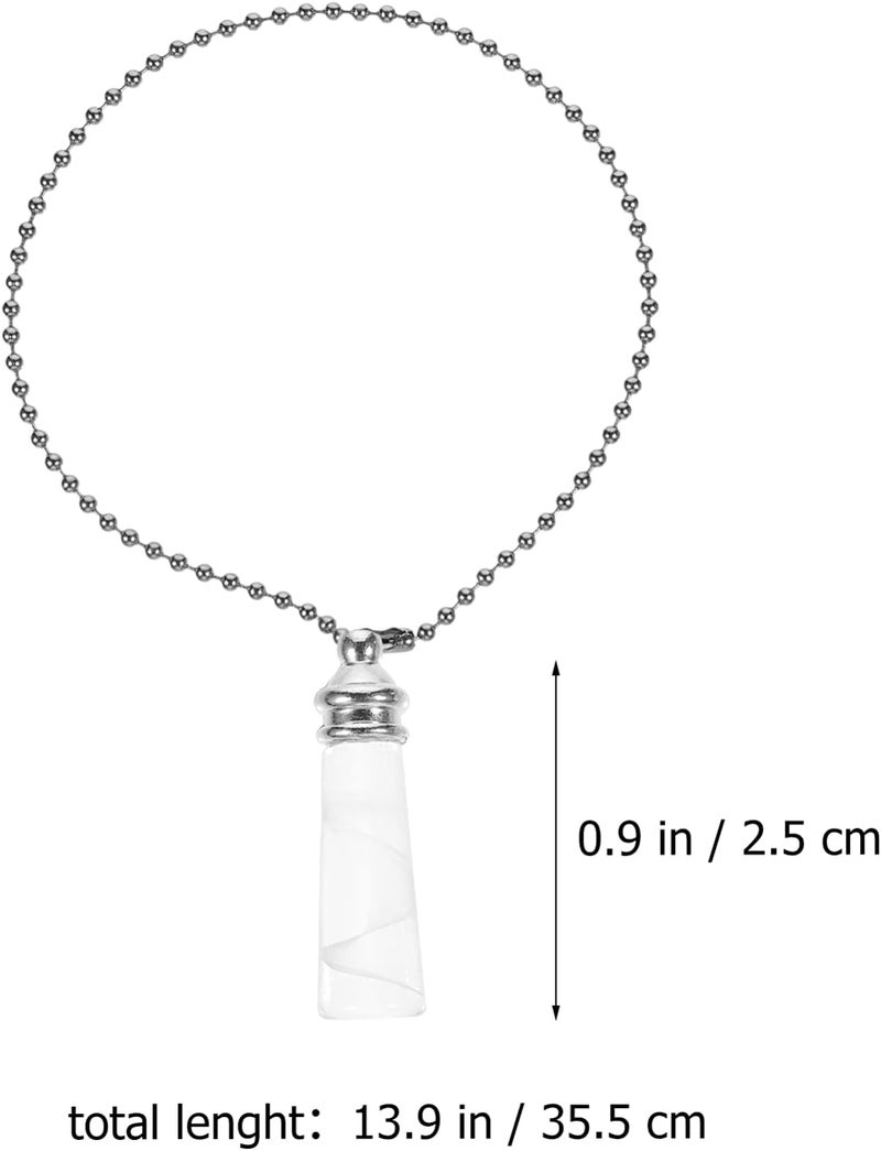 2pcs Glass Column Ceiling Fan Pull Chain Light Pendant Replacement for Ceiling Fans and Light Fixtures - Image 1