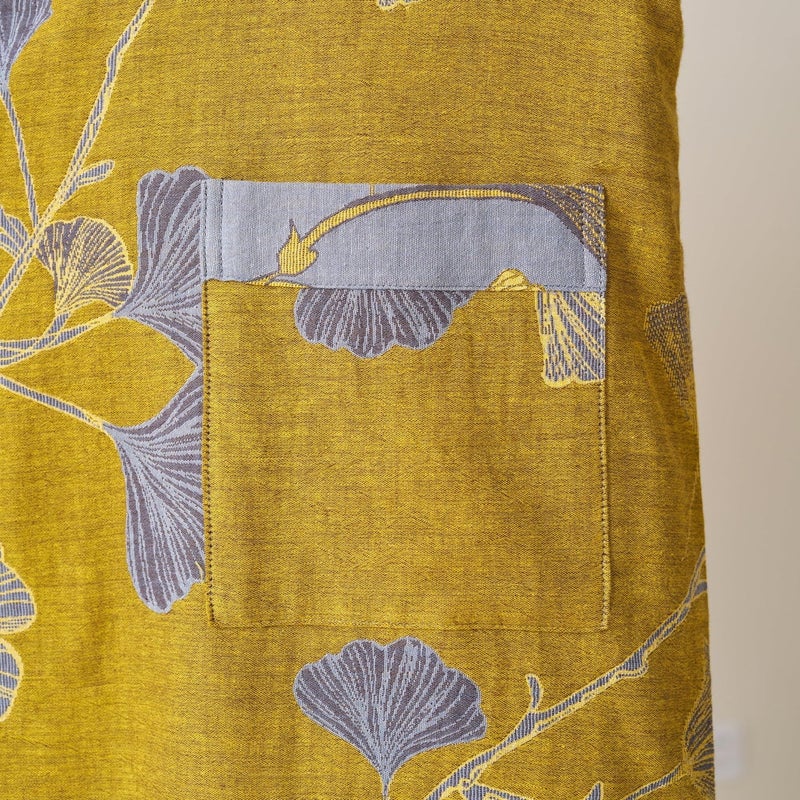 Kimono Robe 100% Cotton Gauze Ginkgo Leaf Print - Image 5