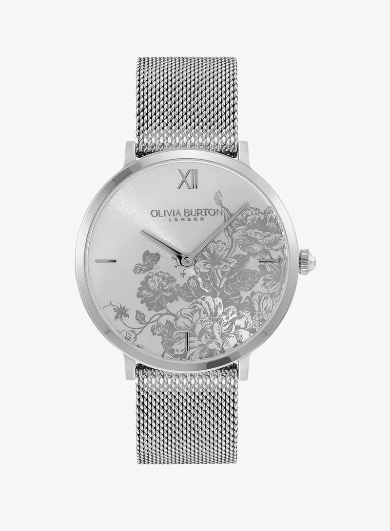 Olivia Burton Floral Blooms Analogue Watch with Steel Bracelet - 24000115
