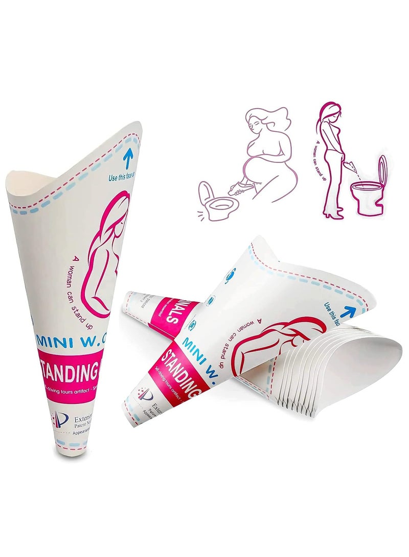 20 Pack Disposable Female Urination Device, Female Urinal Funnel Pee Cups, No More Worries Using Public Restrooms at Festivals, Camping, Travel, Irreplaceable Post Surgery Aid - Image 1