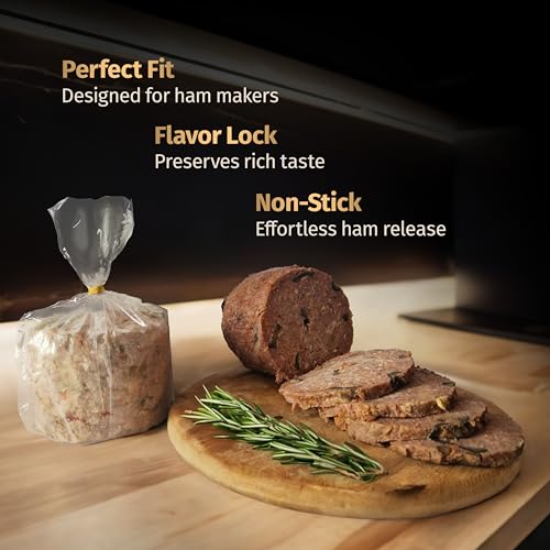 Matiks Ham Press Cooking Poly Bags for Boiling compatible with Ham Maker, Healthy Food Boil Bag Perfect for Lunch Deli Meat, Seafood, Vegetables, BPA-Free Plastic Freezer Bag, 8'' x 14'', 40 Bags by Matiks - Image 3