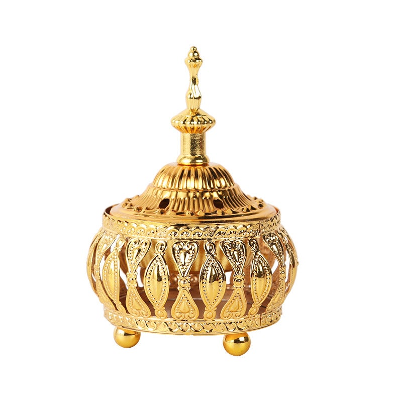 حرق البخور الذهبي الحرف المعدنية الزينة العلاج بالعطور حرق - Image 5