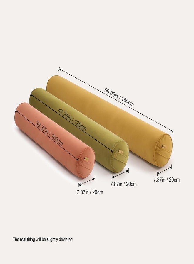 Ailuteie Cuddle Pillow - Body Pillow for Adults, Long Bolster Pillow for Bed, Soft & Supportive for Restful Sleep,47.24 x 7.87 Inches,Amber Orange - Image 3