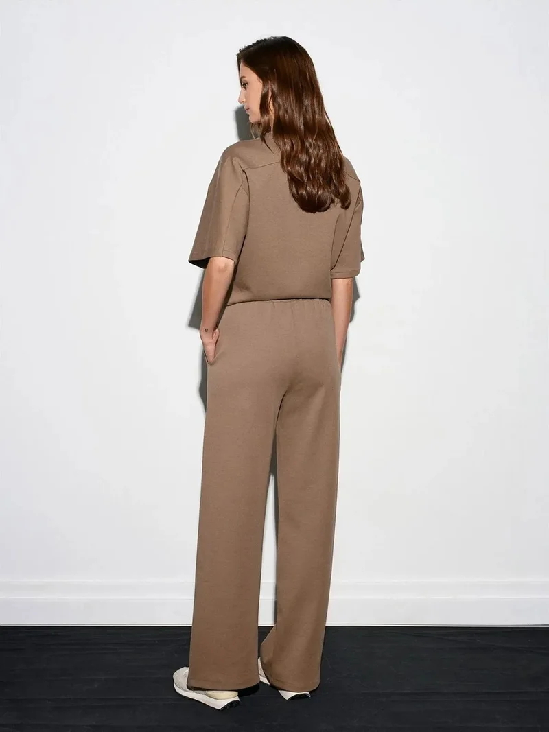 ديلفين Dilvin Wide-leg Knit Trousers
