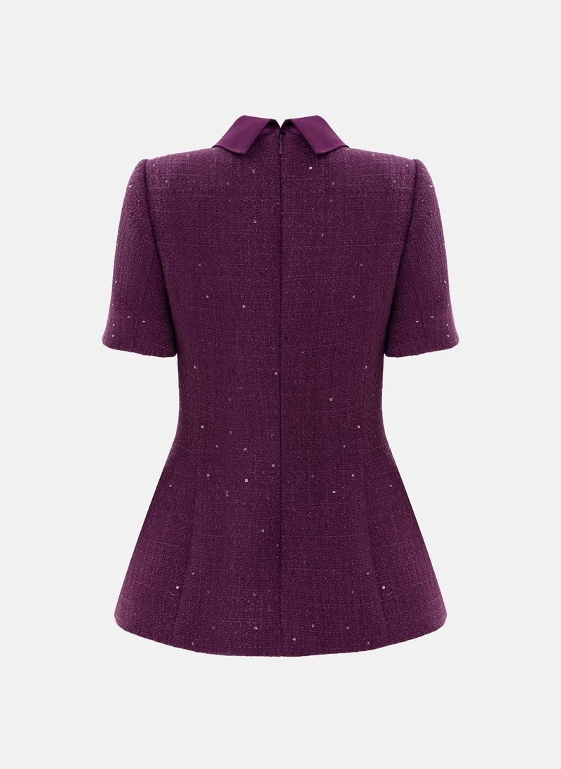 Lichi  Fitted sequin tweed jacket for Women | Best Price UAE