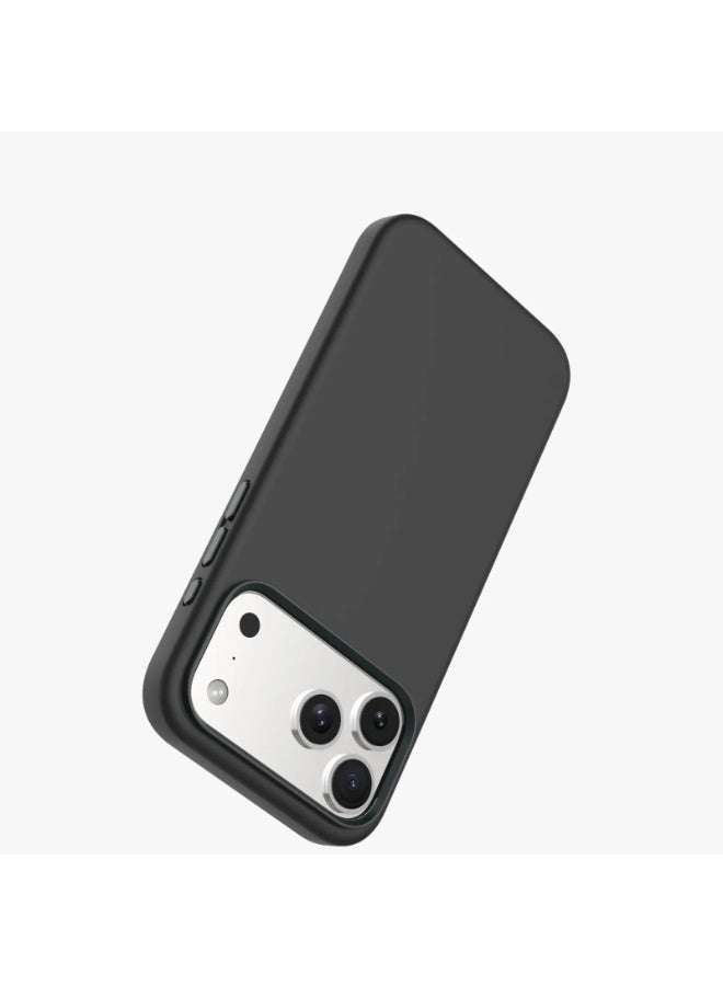 ليفيلو غطاء سيليكون سائل Iris Magsafe لهاتف iPhone 17 Pro Max / غطاء لجهاز iP 17 Pro Max / مصد مقاوم للصدمات / مغناطيس قوي - أسود - Image 2