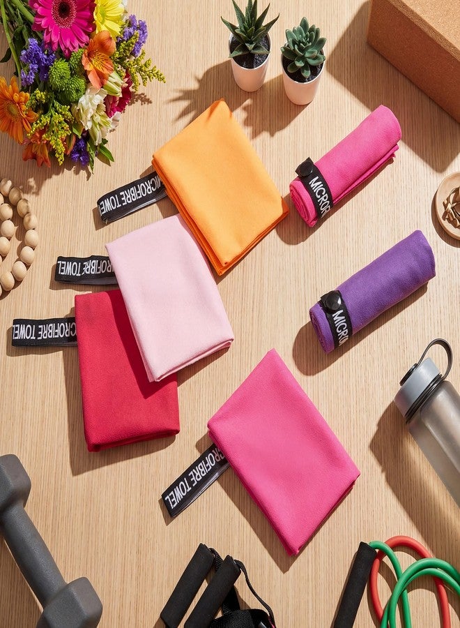 PullCrease 20 Pcs Microfiber Sweat Towels Gym Handkerchiefs Bulk - 12 x 12 Inch Sweat Rag Quick Dry Pocket Size Sports Soft Cloth for Men Women Face Hands Workout Yoga Running Fitness(Vibrant) - Image 3