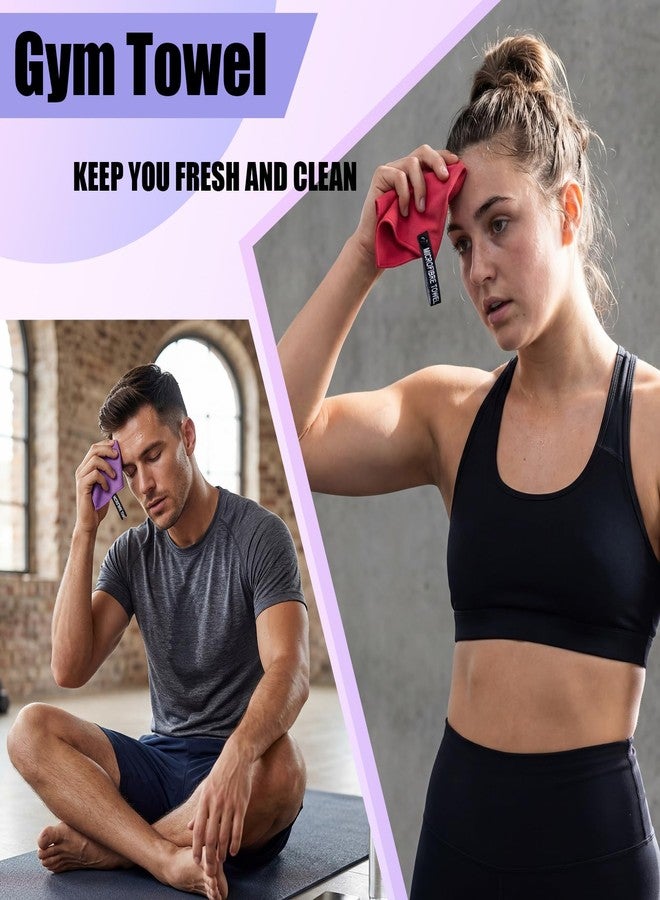 PullCrease 20 Pcs Microfiber Sweat Towels Gym Handkerchiefs Bulk - 12 x 12 Inch Sweat Rag Quick Dry Pocket Size Sports Soft Cloth for Men Women Face Hands Workout Yoga Running Fitness(Vibrant) - Image 5