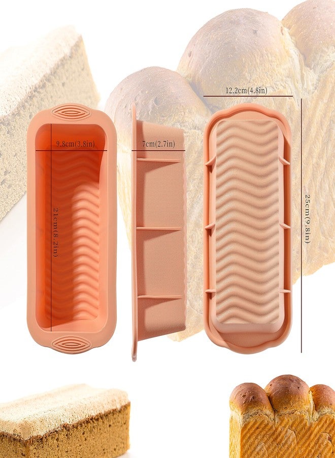 MONGSEW 3PCS Silicone Bread Loaf Pan, Non-Stick Bread Pans for Baking, Easy Release Loaf Pan, Great for Homemade Bread, Cakes, Brownies, Dishwasher Safe (3 Colors, Nesting Design) - Image 3