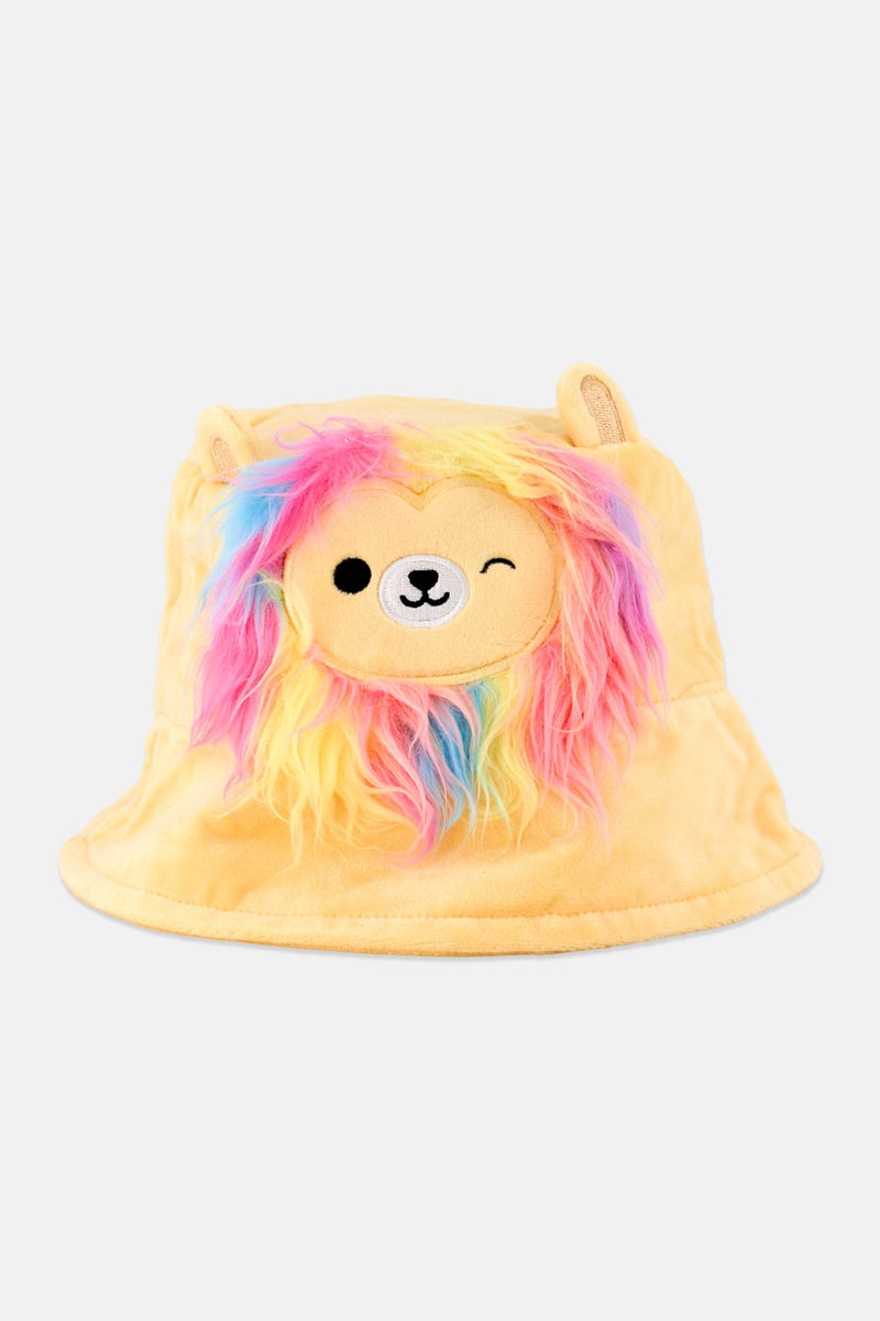 Squishmallows Kids Girl  Leonard Novelty Bucket Hat Yellow Combo - Image 1