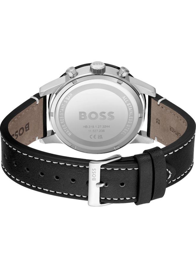 BOSS men’s analog leather watcH 1513920 - Image 3