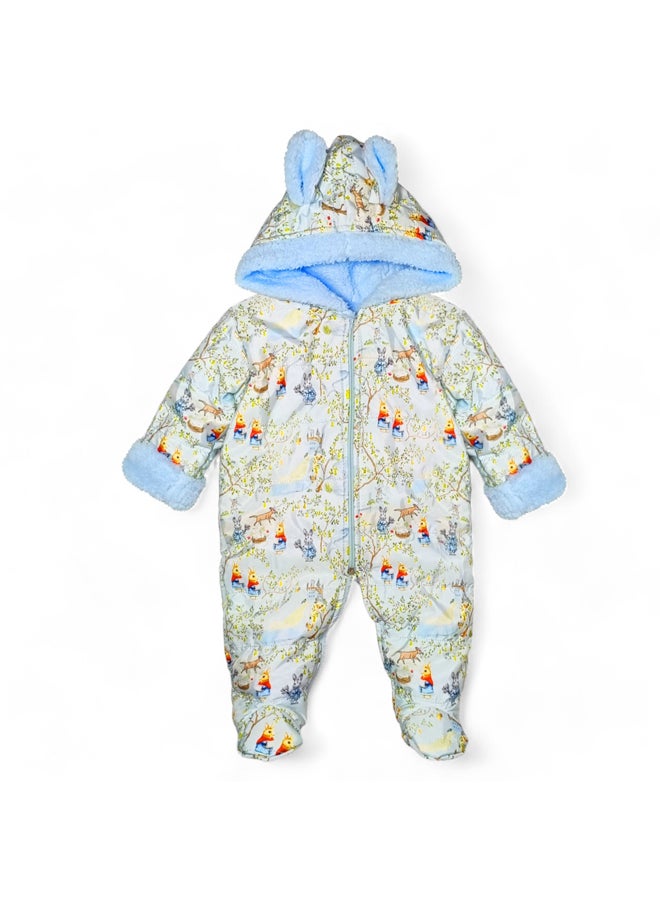 BabyShoora - Baby jumpsuit with fur inside and hood - Image 1